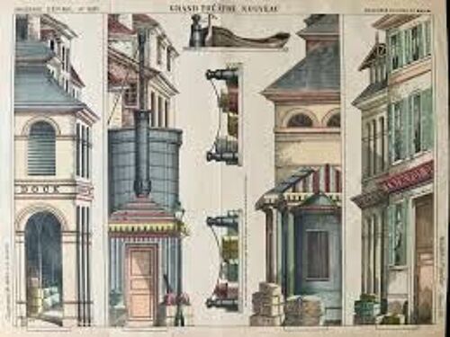 Imagerie D Epinal Pellerin N° 1635. Grand Theatre Nouveau . Coulisses Du Fond De Marine