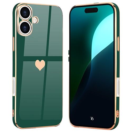 Coque pour iPhone 16 - Protection TPU C?ur Antichoc Anti-Rayure Souple Vert Nuit - E.F.Connection