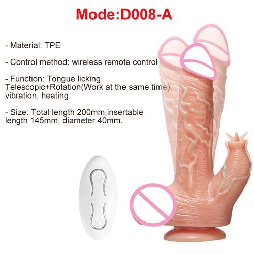 Gode Télescopique Vibrant Et Réaliste Pour Femme, Vibrateur Avec Ventouse, Pénis Chauffant, Télécommande, Jouets Sexuels Pour Valider