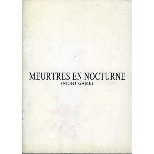 Meurtres En Nocturne, Dossier De Presse, Peter Masterson, Avec Roy Scheider, Karen Young, Lane Smith