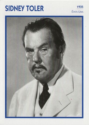 Fiche Portrait De Star Sidney Toler