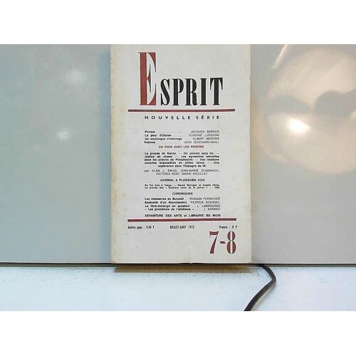 Esprit N° 7-8 - Nouvelle Serie - Juillet-Aout 1972