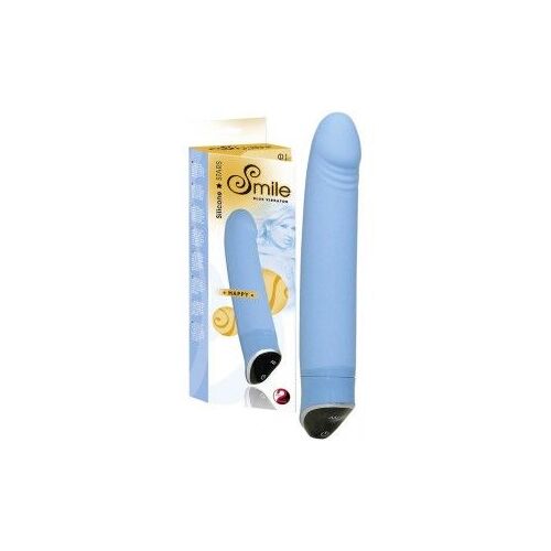 Vibromasseur Smile Happy Bleu En Silicone - 7 Vitesses
