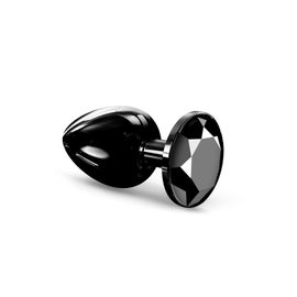 Plug Anal Métal Laqué Diamond Noir Large - Dorcel