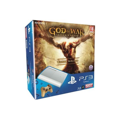 Pack Ps3 500 Go Blanche + God Of War : Ascension Edition Limitée + Dualshock 3 God Of War