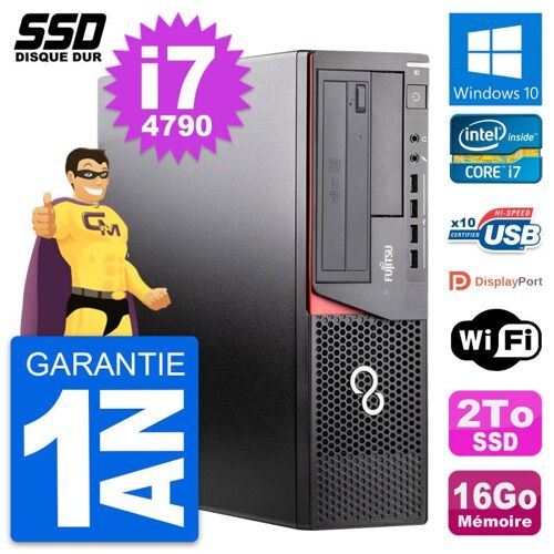 PC Fujitsu Esprimo E920 DT Intel Core i7-4790 RAM 16Go SSD 2To Windows 10 Wifi