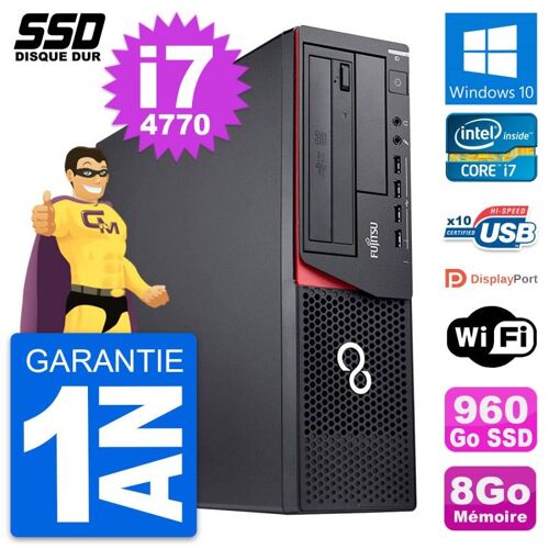 PC Fujitsu Esprimo E920 DT Intel Core i7-4770 RAM 8Go SSD 960Go Windows 10 Wifi