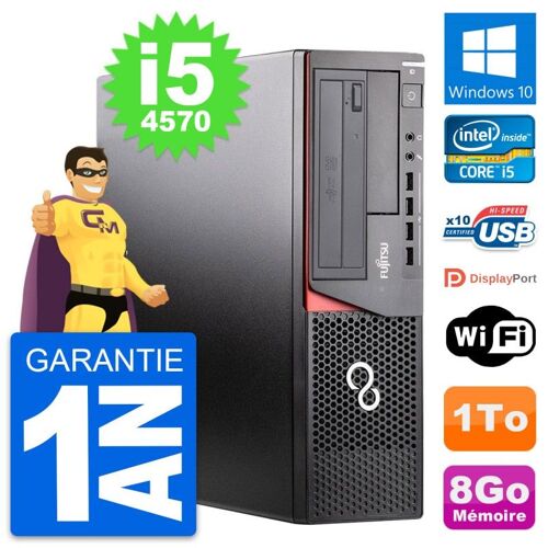 PC Fujitsu Esprimo E920 DT Intel Core i5-4570 RAM 8Go Disque 1To Windows 10 Wifi