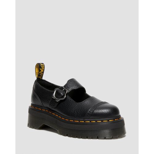 Derbies Chaussures Plateformes Addina Flower Boucles En Noir