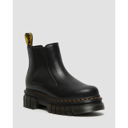 Bottes Cuir Plateformes Audrick Bottines Chelsea Dames En En Noir