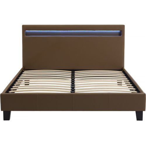 Lit Led "Maria" - 140 X 190 Cm - Taupe