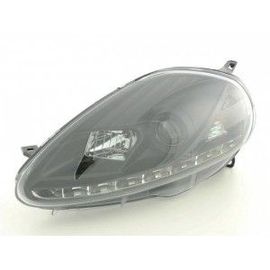 Phares Daylight Set Avec Feux De Jour Pour Fiat Grande Punto (199), Noir