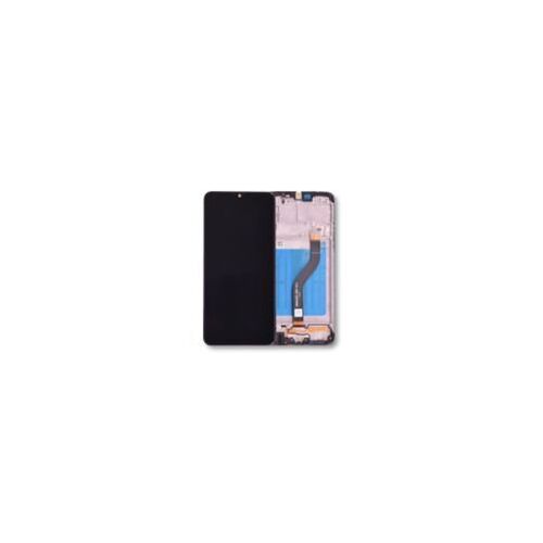Ecran Tactile + Lcd Noir Sur Châssis Noir De Remplacement Pour Samsung Galaxy A20s (A207f)