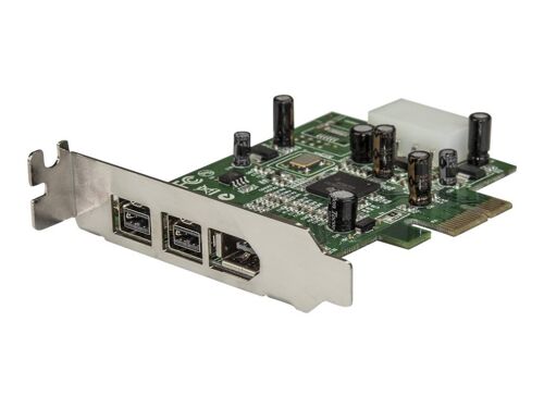 StarTech.com Carte adaptateur PCI Express vers 3 ports FireWire - Faible encombrement - 800 et 400 (PEX1394B3LP) - Adaptateur FireWire - PCI Express x1 profil bas - FireWire 800 - 2 ports + 1 x FireWire