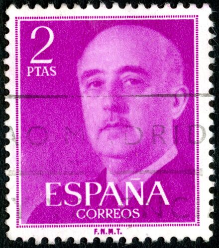Timbre Oblitéré Espana, Correos, 2 Ptas