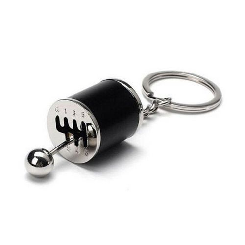Porte-Clé Avec Pommeau De Levier De Vitesse En Métal, Boîte De Vitesses 6 Vitesses, Noir Bleu Blanc, Mini Porte-Clés, Cadeau Universel, Accessoires De Voiture