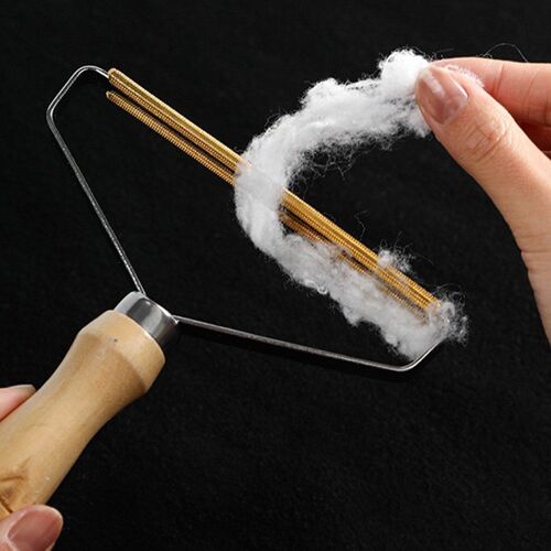Mini épilateur à manche en bois, Portable, pelucheux, tapis, pull en cachemire, fibres, laine, manteau, brosse à cheveux, fourrure