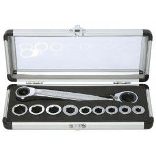 Assortiment de clés à cliquet à douilles interchangeables, 10 pièces