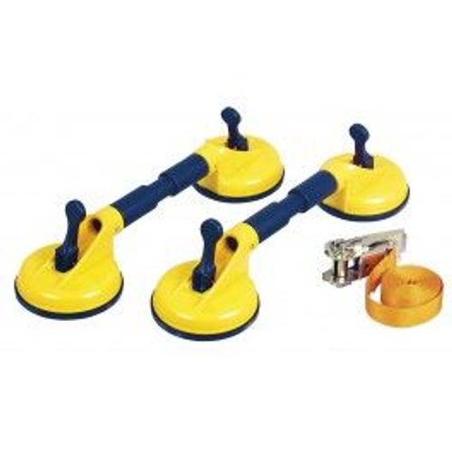Jeu de ventouse doubles pour vitre ou pare-brise et sangle