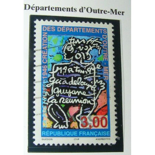 Timbre Oblitéré France "Départements D'outre Mer"