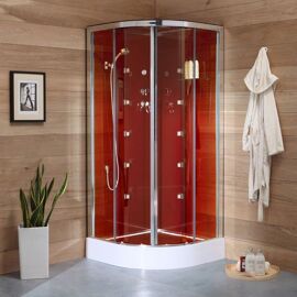CABINE BOX DE DOUCHE HYDROMASSAGE 80x80 SEMI-CIRCULAIRE | COSMO