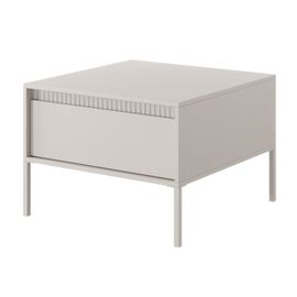 Table Basse 1 Tiroir Beige 68x68 Cm