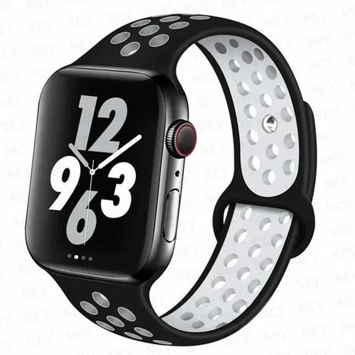 Bracelet De Montre De Sport Pour Bracelets De Montre Apple Ultra 49mm 44mm 45mm 38/40mm 41mm Bracelet De Fierté En Silicone Iwatch Série 8 7 6 4 5 3 9 Se-M-L-Black White 5