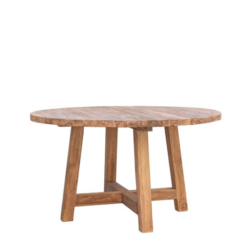 Table À Manger 4/6 Personnes En Bois Beige, L 140 Cm