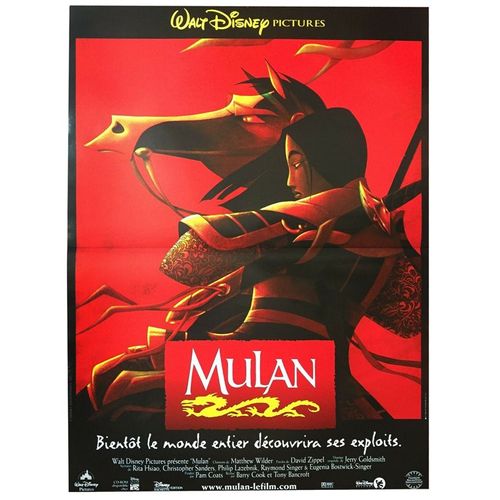 Mulan - Véritable Affiche De Cinéma Pliée - Format 40x60 Cm - De Tony Bancroft Avec Les Voix De Ming-Na Wen, Eddie Murphy, Miguel Ferrer - (Walt Disney) - 1998