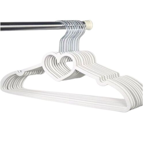 Ensemble de 8 cintres en plastique antidérapants Blanc