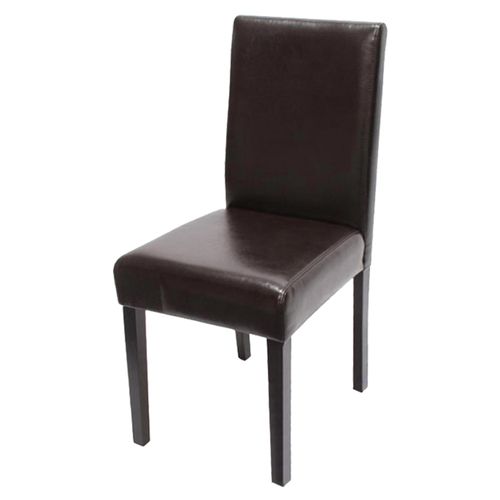 Chaise De Salle À Manger Littau, Chaise De Cuisine, Simlicuir   Marron, Pieds Foncés