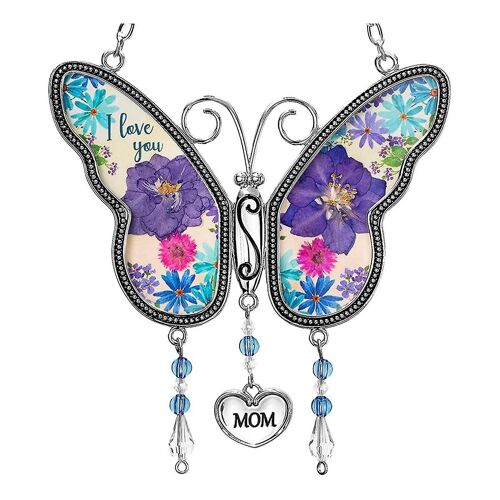 Butterfly Metal Wind Chimes Decoration Handmade Garden Hanging Pendant Mother's Day Birthday Gift-b