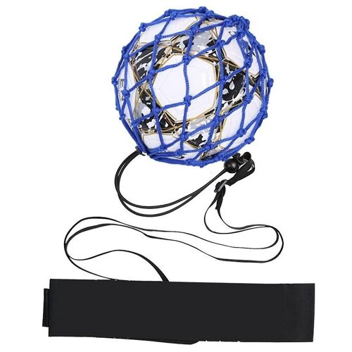 Blue Portable Ball Bag, Football Ball Net Bag, Bold Encryption + Belt