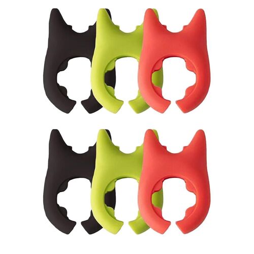 6pcs Spatula Rack With Pot Lid And Soup Spoon Holder, Silicone Pot Clip Spoon Rest Kitchen Spoon Ho