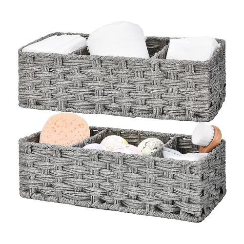 Bathroom Toilet Organizer,Back of Toilet Storage Basket,Waterproof Storage Baskets for Toilet Tank