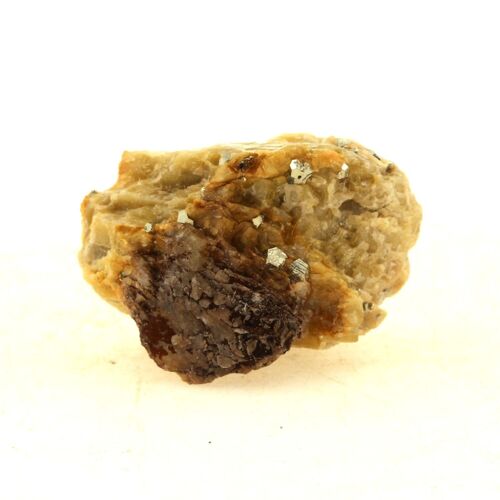 Pyrite + Siderite. 68.25 Ct. Mésage Mine, Saint-Pierre-De-Mésage, France.