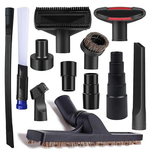 12Pcs Universal Vacuum Attachment Kit 1-1/4In Vacuum Hose Adapter Wet Dry Plastic Vacuum Cleaners A
