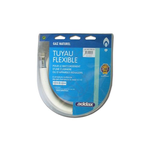 Tuyau gaz naturel 2m validité 10 ans pour Cuisiniere et Plaque de cuisson 90116 pour Cuisinière