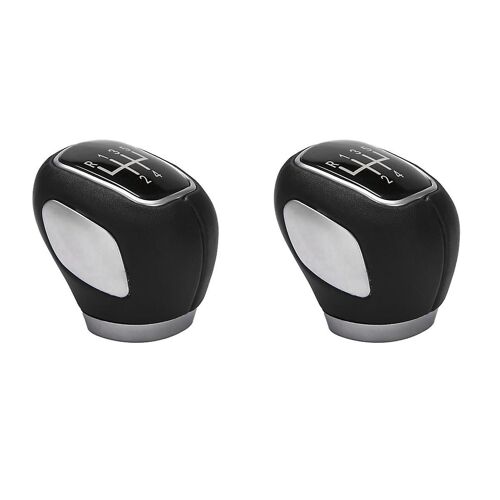 2pcs 5 Speed Manual Gear Shift Knob Shifter Lever Head For 2009-2015