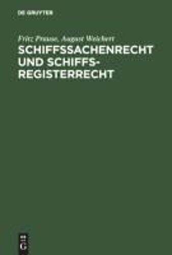 Schiffssachenrecht Und Schiffsregisterrecht