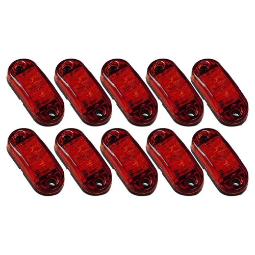 10x Jaune Led 2.5inch 2 Diode Light Oval Clearance Trailer Truck Side Marker Lamp