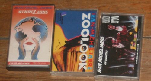 Lot De 3 K7 Audio Jean Michel Jarre Rendez Vous / Zoolook / En Concert Houston Lyon