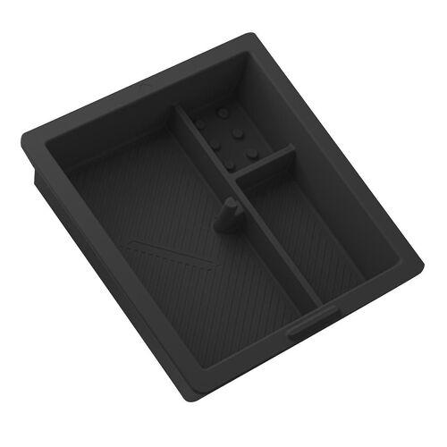 For + New Model3 Center Console Storage Box Organizer Interior Accessories Silicone Black