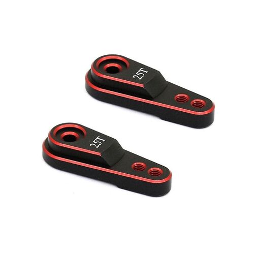 2pcs Métal 25t Servo Arm Servo Horn Pour 1/10 Rc Car Boat Futaba Savox Powerhd Axial Scx10 Pièces,1