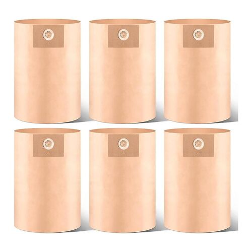 6 Pieces 19-3100 Filter Bag for 5-6 Gallon Dry Vacuum Cleaners Disposable and Reusable Paper Dust B