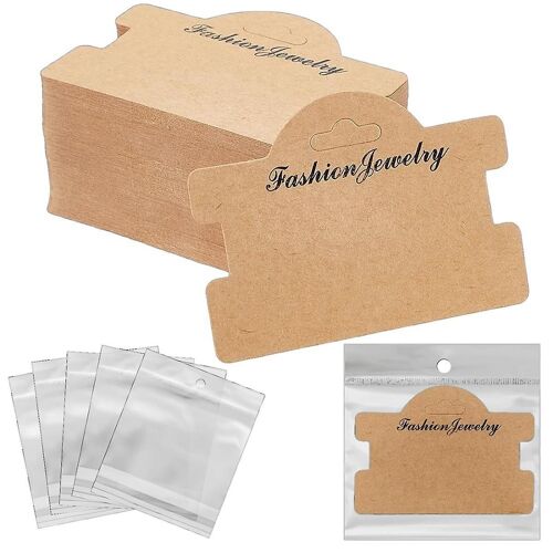 100 Pcs Bracelet Affichage Cartes Bijoux Affichage Suspendu Carte Bracelet Emballage Collier Cartes Avec