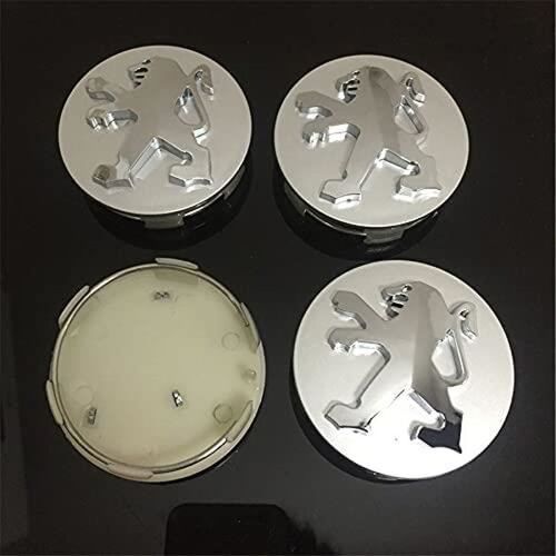 4 Pièces Cache-Moyeux Pour Peugeot 308 408 60mm Centre De Jante Capuchons Cache Moyeu Centre De