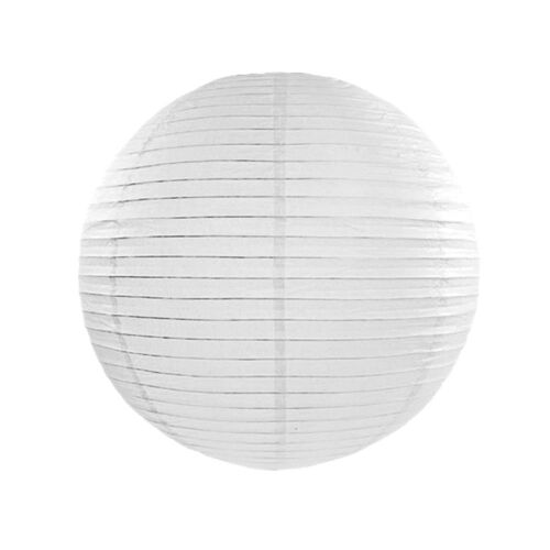 LANTERNE BOULE JAPONAISE PAPIER DE RIZ 45CM BLANC