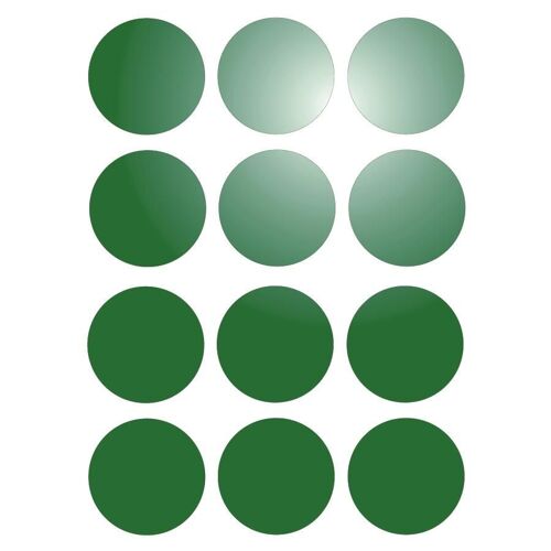 12 Pastilles Adhésives Réfléchissantes Pour Signalisation 4cm Vert Réfléchissant