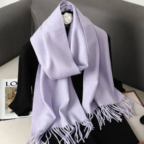62 Couleurs Solide Femmes Hiver Écharpe Chaud Épaissir Cachemire Châle En Plein Air Mode Luxe Glands Pashmina Dame Wrap Coupe-Vent Foulards-33x180cm-Dfp001-36